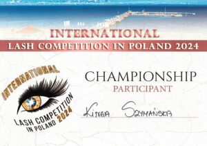 kis beauty certyfikat championship participant kinga szymanska