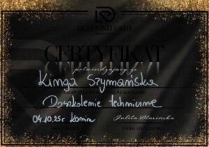 kis beauty certyfikat diamond lash doszkolenie techniczne kinga szymanska