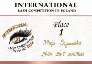 kis beauty certyfikat lash lift master kinga szymanska